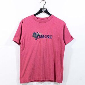 Tennessee Mountains Embroidered T-Shirt Medium VTG 90s Streetwear Skater